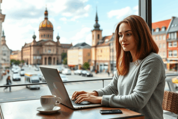 Žmogus pildantys paraišką asmeninei paskolai internetu