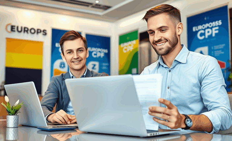 Asmuo užpildo kredito prašymo formą su Europos CPF.